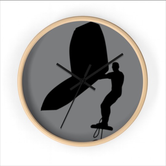 Discover Wing surfer wing surfing with foil wing Wall Clocks