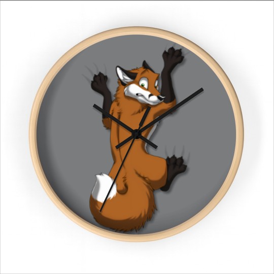 Discover Clinging Red Fox Wall Clocks