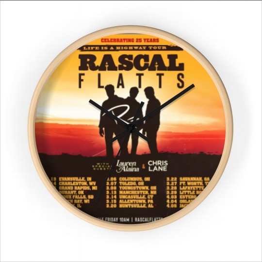 Discover Rascal Flatts Anniversary Life is a Highway Wall Clocks