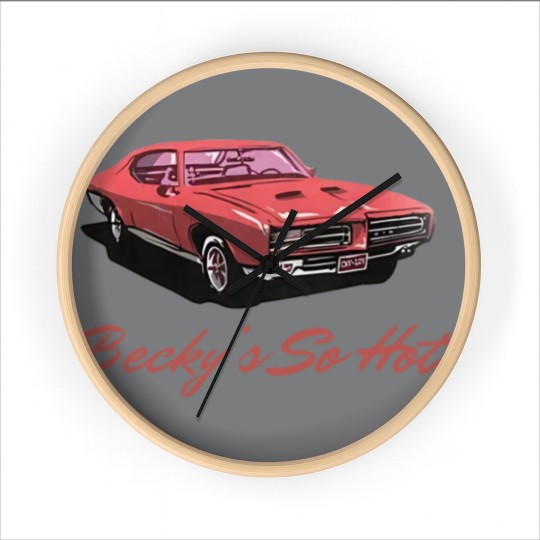 Discover Beckys So Hot Car Wall Clocks