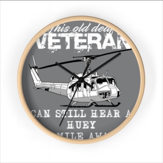 Discover Uh1 Huey Helicopter T Army Aviation Veteran Wall Clocks