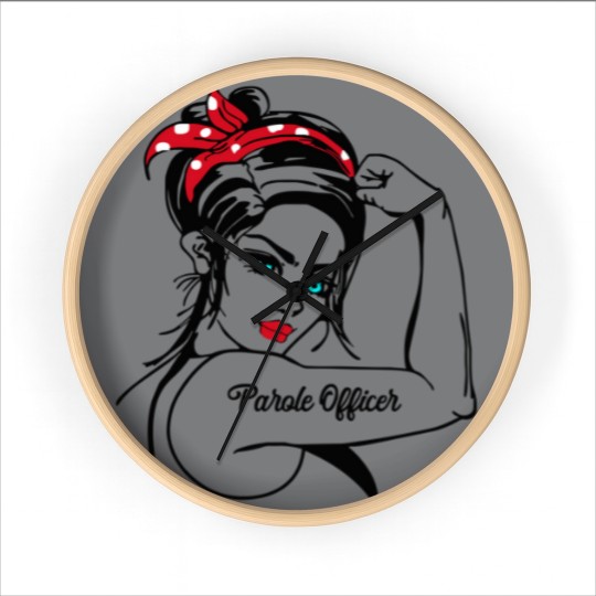 Discover 51.Parole Officer Parole Officer Rosie The Riveter Wall Clocks