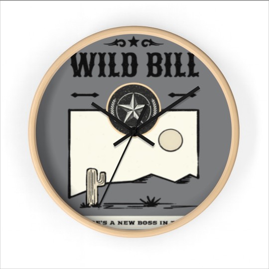 Discover Vintage Wild West Bill Poster Wall Clocks