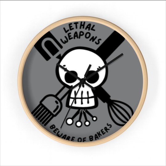 Discover Beware of Bakers. Weapons for all baking lovers Wall Clocks