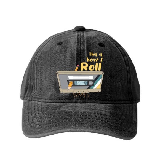Discover Cassette Tape Classic 80s 90s - Cassette Tape - Washed Denim Baseball Caps