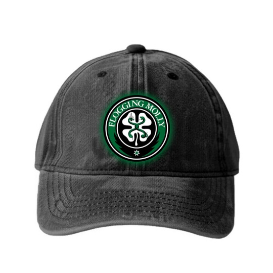 Discover Molly Celtic punk band - Flogging Molly Band - Washed Denim Baseball Caps