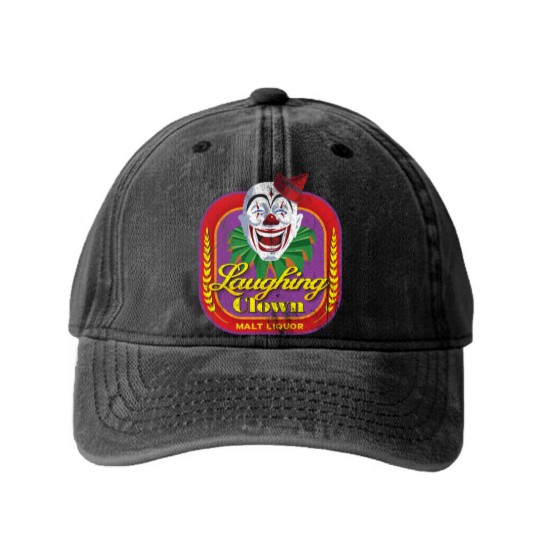 Discover Laughing Clown Malt Liquor Washed Denim Baseball Caps