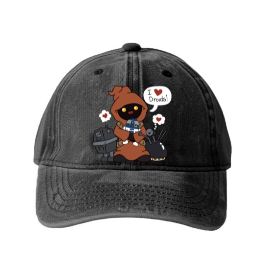 Discover Jawas Love Droids Washed Denim Baseball Caps