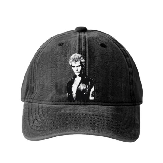 Discover Billy Idol Washed Denim Baseball Caps