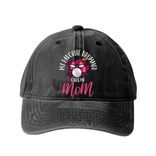 Discover Drummer Mom Drumset Drumming - Drummer Mom - Washed Denim Baseball Caps