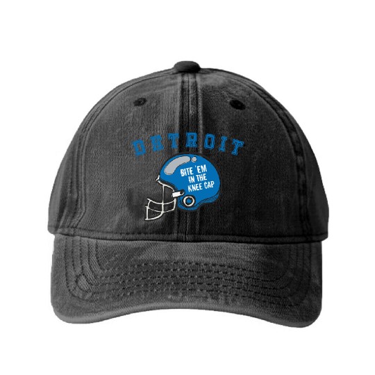 Discover Detroit Michigan Michigander Sunday Lion Kneecap Bite Fans Washed Denim Baseball Caps