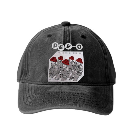 Discover Devo Band PREMIUM Washed Denim Baseball Caps, Devo Freedom and Choice Washed Denim Baseball Caps