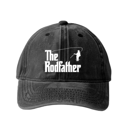 Discover The Rodfather - The Godfather - Washed Denim Baseball Caps
