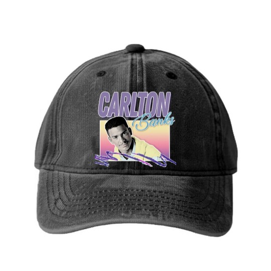 Discover Carlton Banks // 90s Style Aesthetic Design - Carlton Banks - Washed Denim Baseball Caps