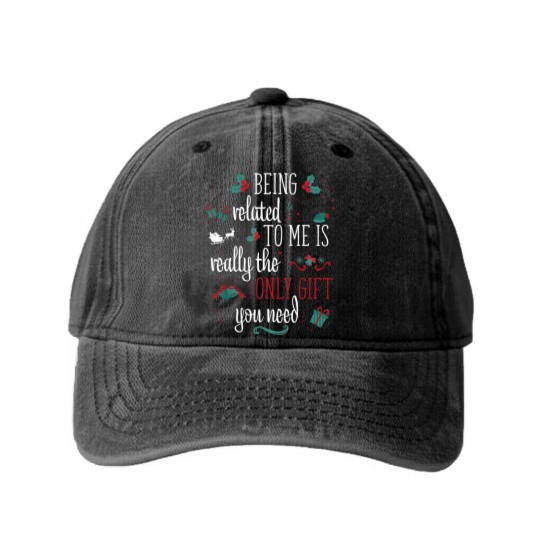 Discover Funny Christmas XMAS Women Men Couples Christmas Washed Denim Baseball Caps