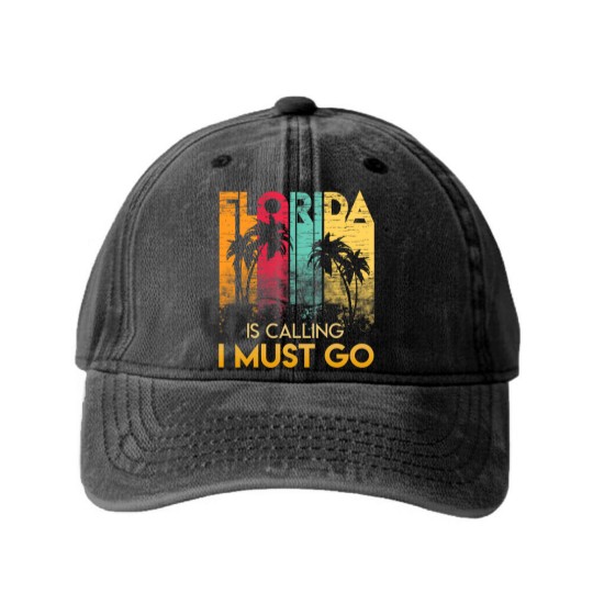 Discover Florida Strong Men's Washed Denim Baseball Caps Florida Is Calling I Must Go