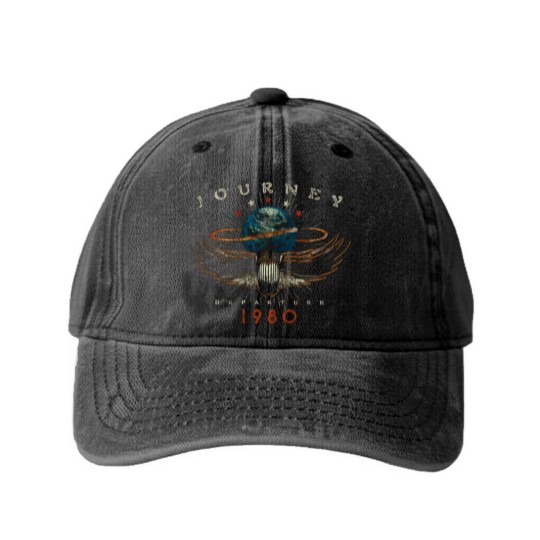 Discover American Classics Journey 1980 Black Womens Distressed Washed Denim Baseball Caps Washed Denim Baseball Caps