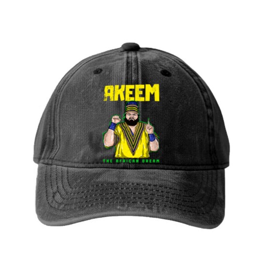 Discover Akeem - Akeem The African Dream - Washed Denim Baseball Caps