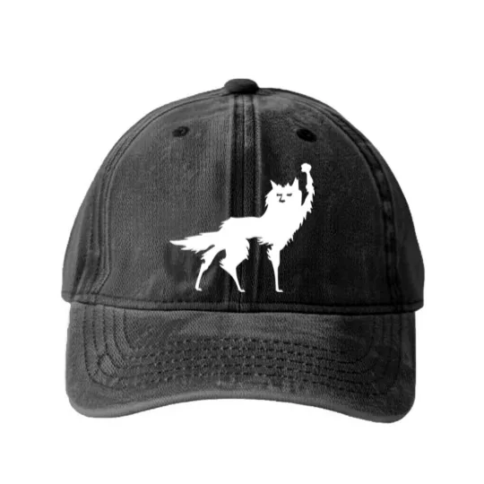Discover Fantastic Mr Fox - Wolf - Canis Lupus - Simple - Fantastic Mr Fox - Washed Denim Baseball Caps