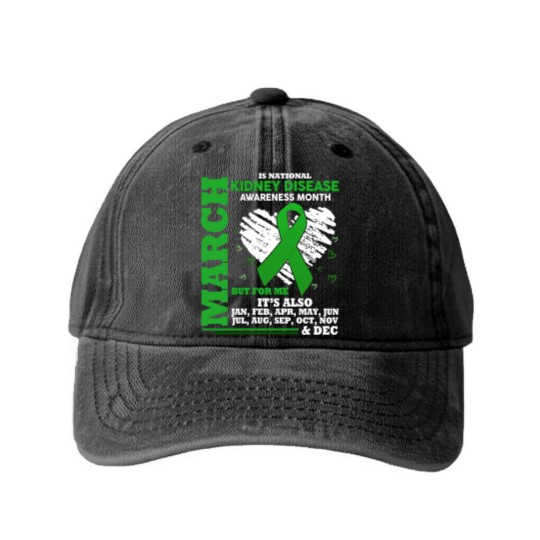Discover March Is National Kidney Disease Awareness Month Washed Denim Baseball Caps
