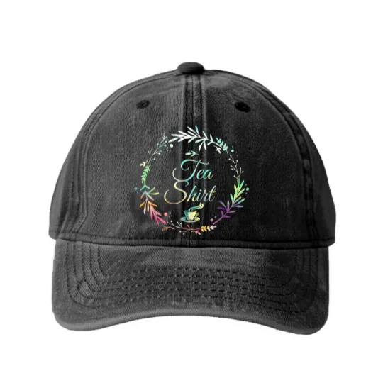Discover Teacup Washed Denim Baseball Caps It's Tea Time Gift - Cup Of Tea