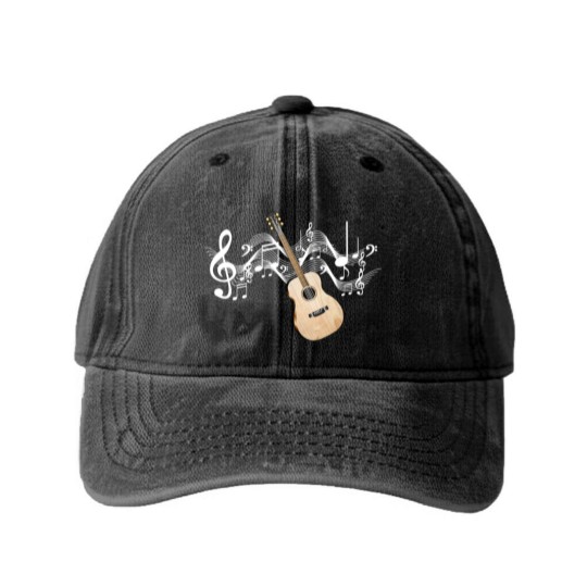 Discover Acoustic Guitar Washed Denim Baseball Caps