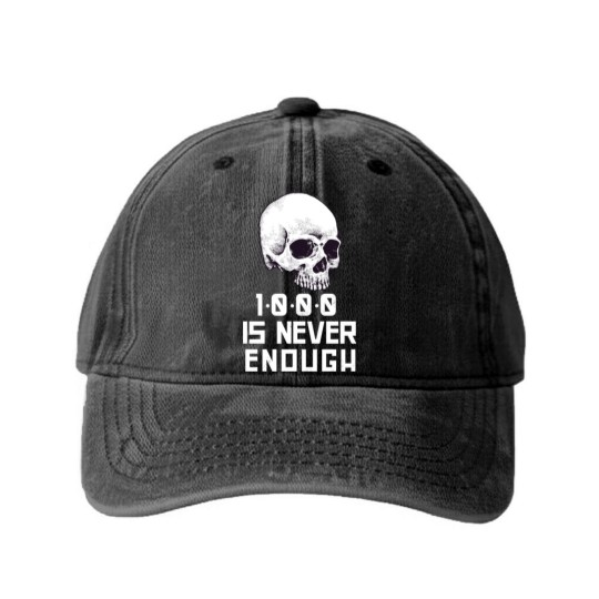 Discover 1000 Is Never Enough Recovery Alcoholic - Alcoholics Anonymous - Washed Denim Baseball Caps