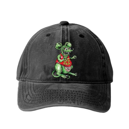 Discover Rat Fink - Rat Fink - Washed Denim Baseball Caps
