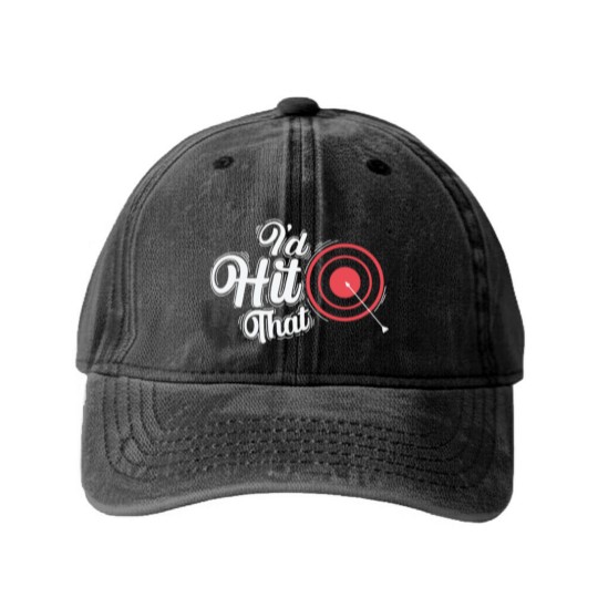Discover Target With Arrow Archery I`d Hit That Washed Denim Baseball Caps