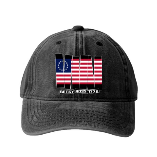 Discover Betsy Ross flag 1776 - Rush Limbaugh Betsy Ross - Washed Denim Baseball Caps