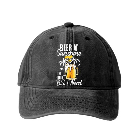 Discover Beer Sunshine Beer Vintage Washed Denim Baseball Caps