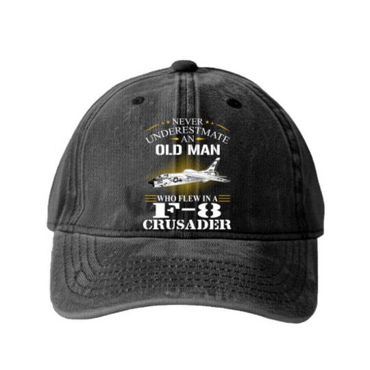 Discover F 8 Crusader Washed Denim Baseball Caps