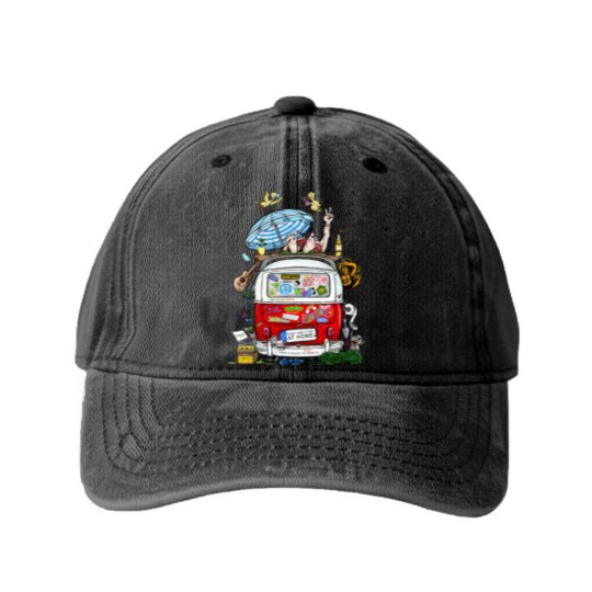 Discover Hippie van Washed Denim Baseball Caps