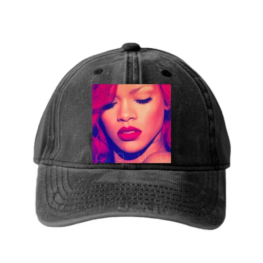 Discover Rihanna Singer Washed Denim Baseball Caps