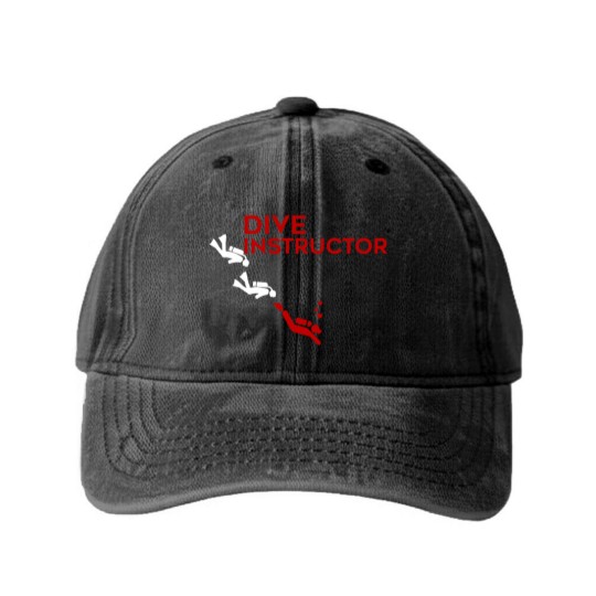 Discover Dive Instructor - Dive Instructor Washed Denim Baseball Caps