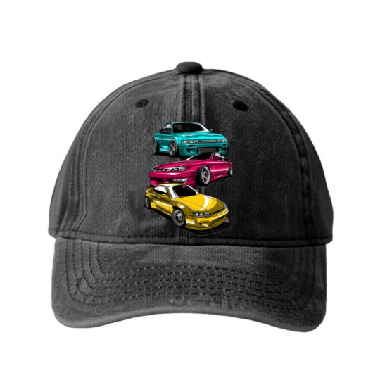 Discover JDM Legend Retro Gaming Racecar Tuning Car Washed Denim Baseball Caps