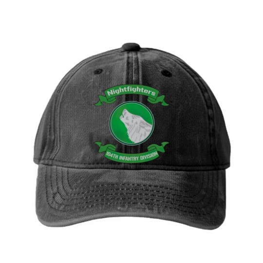 Discover 104th Infantry Division (104th ID) Washed Denim Baseball Caps