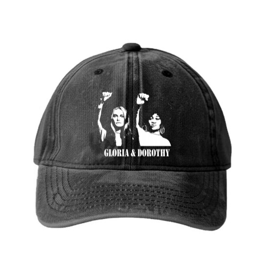 Discover GLORIA & DOROTHY Stencil - Feminism - Washed Denim Baseball Caps