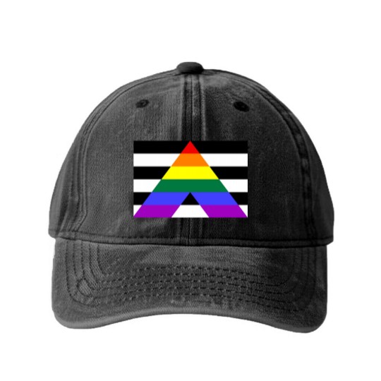 Discover Straight Ally Pride Flag  Essential Washed Denim Baseball Caps