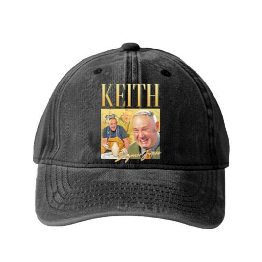 Discover Keith Brymer Jones Homage Washed Denim Baseball Caps Washed Denim Baseball Caps Top Pottery Funny Icon Gift Throw British TV