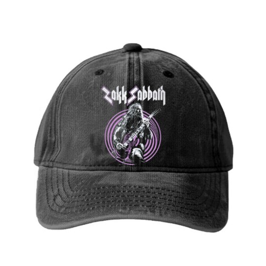 Discover Zakk Sabbath band merch Washed Denim Baseball Caps