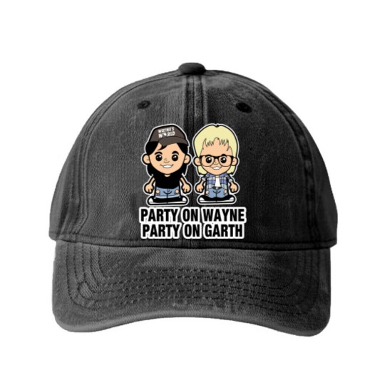 Discover Lil Wayne and Garth - Waynes World - Washed Denim Baseball Caps