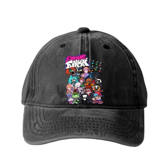 Discover Friday Night Funkin Washed Denim Baseball Caps