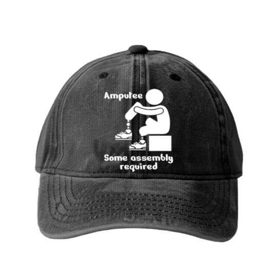 Discover Amputee Some Assembly Required Washed Denim Baseball Caps