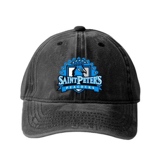 Discover Saint Peter’s Peacocks Washed Denim Baseball Caps