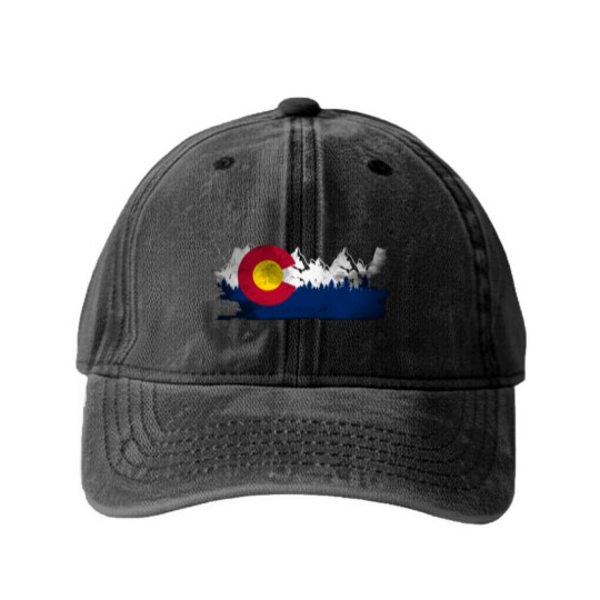 Discover Cute Family Gift Colorado State Flag Washed Denim Baseball Caps
