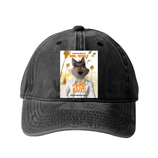 Discover Mr Wolf Bad Guys Classic Washed Denim Baseball Caps