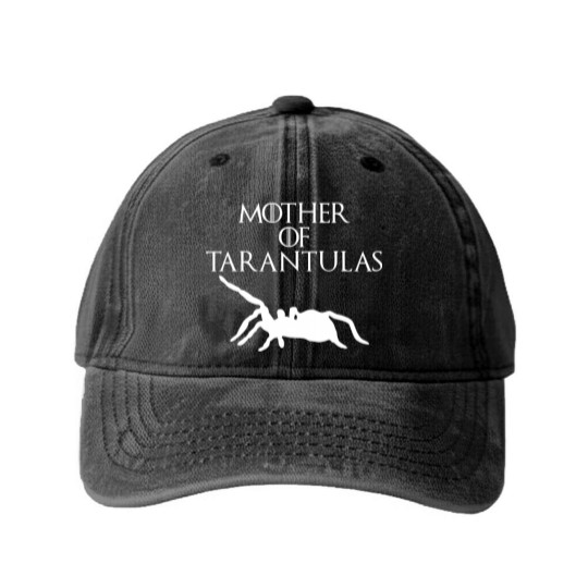 Discover Cute & Unique White Mother of Tarantulas Washed Denim Baseball Caps E010521