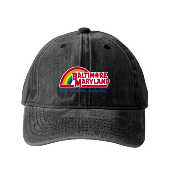 Discover Baltimore Maryland - Reading rainbow - Baltimore Maryland - Washed Denim Baseball Caps