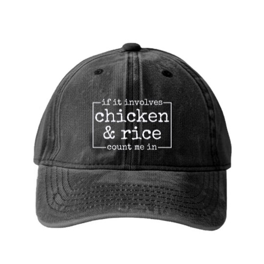 Discover Bodybuilding Fitness Chicken Rice Washed Denim Baseball Caps